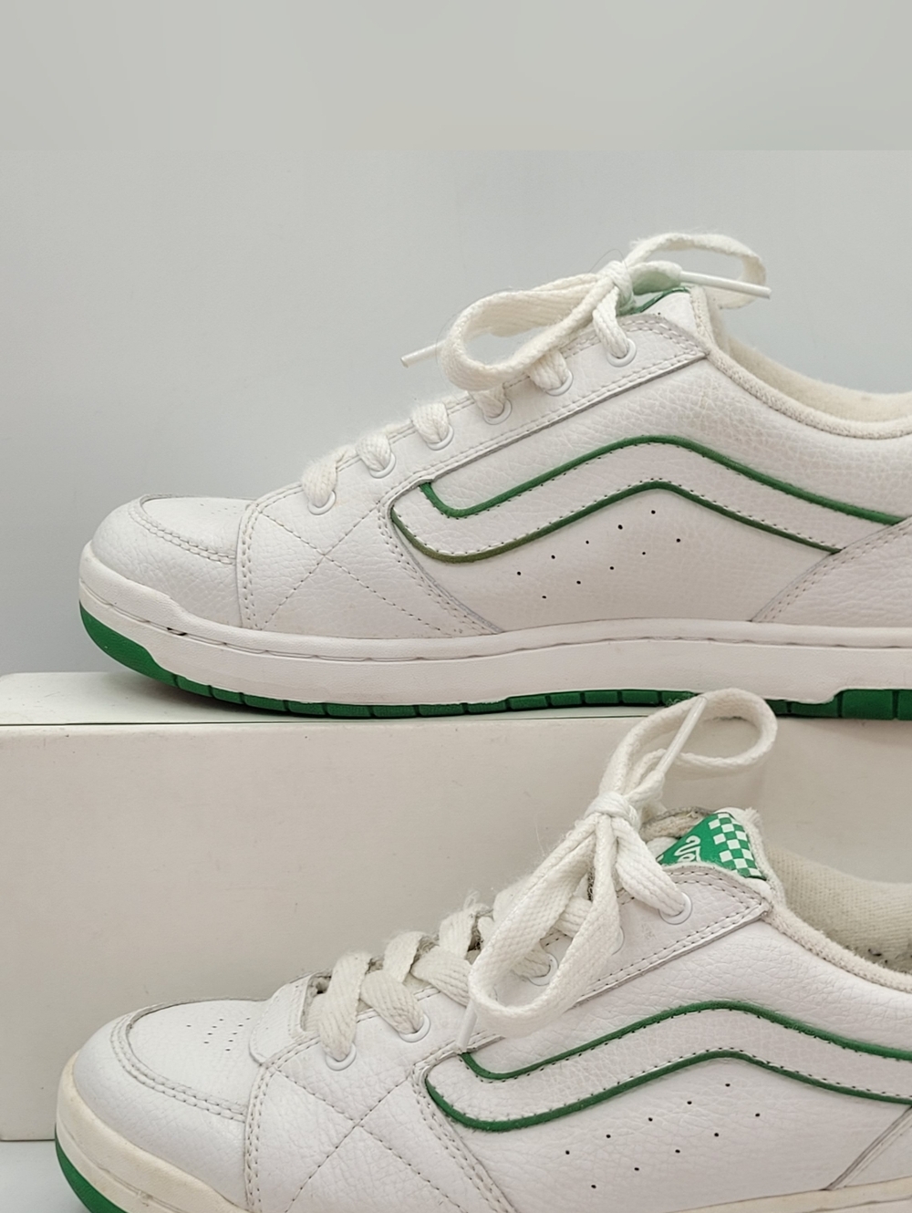 Vans Hylan Sneakers Size 9 ~ White And Green - Picture 16 of 16